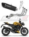 πλήρες σύστημα εξάτμισης με τελικό DOMINATOR Full System HP6 ΜΑΥΡΟ κατάλληλο για μοτοσυκλέτα Triumph STREET TRIPLE 765 S / R / RS 2023 - 2024 5