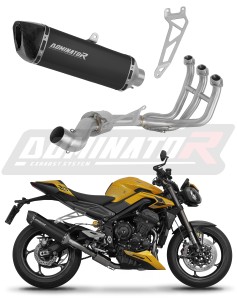 Triumph STREET TRIPLE 765 S / R / RS 2023 - 2024 Full system Κολεκτέρ εξάτμιση τελικό HP6 BLACK + dB killer