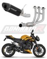 ολοκληρωμένο σύστημα εξάτμισης με τελικό DOMINATOR Full System HP8 ΜΑΥΡΟ κατάλληλο για μοτοσυκλέτα Triumph Street Triple 765 RS 2024 - 2025 4