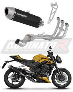 Triumph Street Triple 765 RS 2024 - 2025 Full system Χταπόδι εξάτμιση τελικό S6 BLACK + dB killer