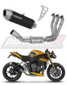 kompletny układ wydechowy z tłumikiem DOMINATOR Full System S6 CZARNY pasujący do motocykla Triumph Speed Triple 1200 RS / RR 2021 - 2024