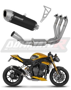 Triumph Speed Triple 1200 RS / RR 2021 - 2024 Ολόκληρο σύστημα Χταπόδι εξάτμιση τελικό S6 BLACK + dB killer