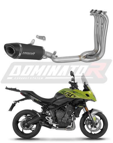 πλήρες σύστημα εξάτμισης με τελικό DOMINATOR Full System HP8 ΜΑΥΡΟ κατάλληλο για μοτοσυκλέτα Triumph Tiger Sport 660 2025 - 2026