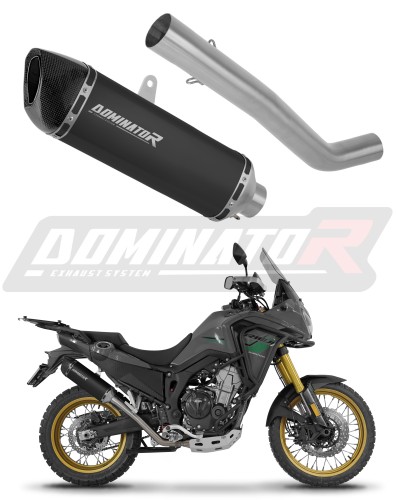 εξάτμιση τελικό DOMINATOR HP6 ΜΑΥΡΟ για μοτοσυκλέτα Rieju Aventura 500 2023 - 2026