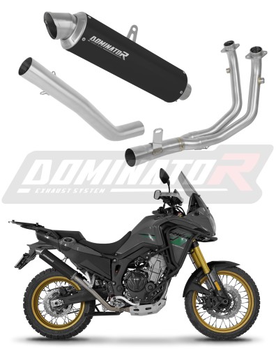 πλήρες σύστημα εξάτμισης με σιγαστήρα DOMINATOR Full System GPF BLACK κατάλληλο για μοτοσυκλέτα Rieju Aventura 500 2023 - 2026