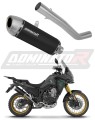 πλήρες σύστημα εξάτμισης με τελικό DOMINATOR Full System S6 ΜΑΥΡΟ κατάλληλο για τη μοτοσυκλέτα Rieju Aventura 500 2023 - 2026