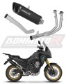 kompletny układ wydechowy z tłumikiem DOMINATOR Full System HP6 CZARNY pasujący do motocykla Rieju Aventura 500 2023 - 2026