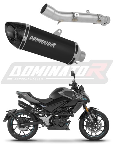 εξάτμιση τελικό DOMINATOR HP8 ΜΑΥΡΟ κατάλληλο για μοτοσυκλέτα CF MOTO 125 NK 2025 - 2026