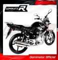ολοκληρωμένο σύστημα εξάτμισης με τελικό DOMINATOR Full System Οβάλ κατάλληλο για μοτοσυκλέτα Yamaha YBR 125 2009 - 2018 3