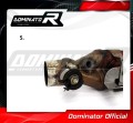 decat μεσαίο καζανάκι DOMINATOR Mid Pipe που ταιριάζει στη μοτοσυκλέτα GSXR 600 L1-L7 2011 - 2017 6